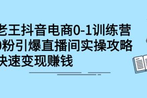 (2268期)抖音电商0-1训练营,0粉引爆直播间实操攻略,快速变现赚钱