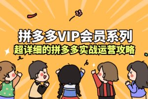 (2260期)拼多多VIP会员系列,超详细的拼多多实战运营攻略