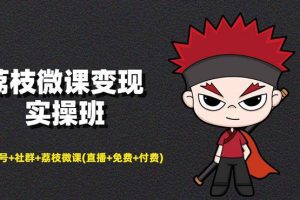 (1476期)荔枝微课变现实操:微信号+社群+荔枝微课(直播+免费+付费)年赚100w(无水印)