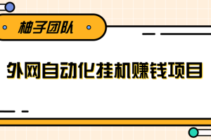 外网自动化挂机赚钱项目，躺赚捡钱干货分享月入1000美刀