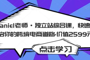 Daniel老师·独立站综合课,快速开启你的跨境电商道路-价值2599元