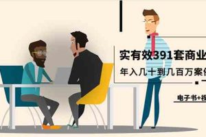 (9607期)真实有效391套商业模式,年入几十到几百万案例解析(电子书+视频+图文)