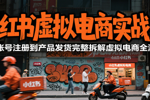 小红书虚拟电商实战2.0，从账号注册到产品发货完整拆解虚拟电商全流程