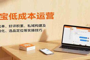 淘宝低成本运营，新店出单、好评积累、私域构建及流量转化、选品定位等（更新9月）