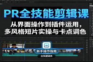PR全技能剪辑课:从界面操作到插件运用,多风格短片实操与卡点调色