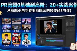 (16337期)PR剪辑0基础到高阶:20+实战案例,从剪辑小白到专业剪辑师的蜕变(63节课)