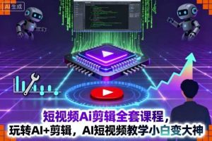 短视频Ai剪辑全套课程,玩转AI+剪辑,AI短视频教学小白变大神