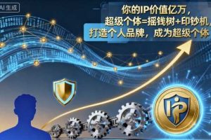 你的IP价值亿万,超级个体=摇钱树+印钞机,打造个人品牌,成为超级个体