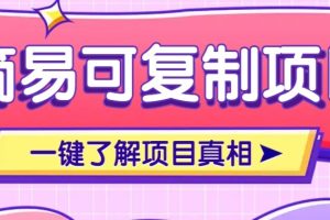 简易可复制的小众项目,每天投入3分钟,单笔可达200+【附操作流程说明】