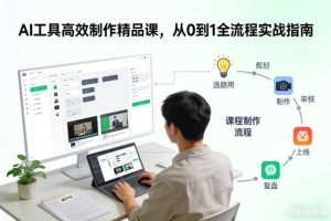 AI工具高效制作精品课，从0到1全流程实战指南