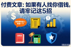 付费文章:如果有人找你借钱,请牢记这5招