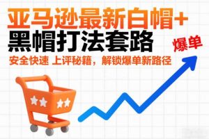 亚马逊最新白帽+黑帽打法套路,安全快速上评秘籍,解锁爆单新路径