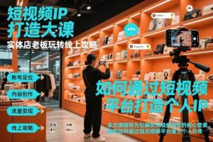 短视频ip打造大课,实体店老板玩转线上攻略