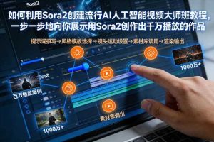 如何利用Sora2创建流行AI人工智能视频大师班,一步一步地向你展示用Sora2创作出千万播放的作品