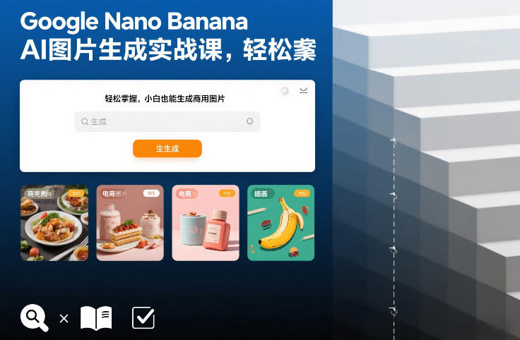 Google Nano Banana AI图片生成实战课，轻松掌握，小白也能生成商用图片