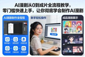 AI漫剧从0到成片全流程教学，零门槛快速上手，让你彻底学会制作AI漫剧【保姆级教程】