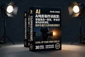 (17223期)AI电影制作训练营:掌握角色一致性,学会好莱坞叙事流程,制作价值万元的电影感短片