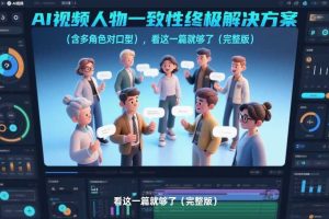 AI视频人物一致性终极解决方案（含多角色对口型），看这一篇就够了（完整版）