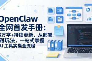 （17611期）OpenClaw 全网首发手册：5万字+持续更新，从部署到玩法，一站式掌握 AI 工具实操全流程