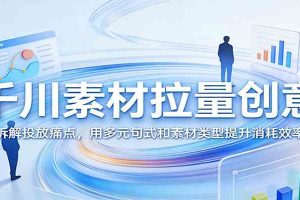 千川素材拉量创意：拆解投放痛点，用多元句式和素材类型提升消耗效率