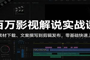 百万影视解说实战课:从素材下载、文案撰写到剪辑发布,零基础快速上手