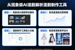 从现象级AI漫剧解析漫剧制作工具,四大篇幅带你了解漫剧,打造高流量高质感的AI漫剧作品
