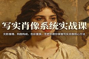 写实肖像系统实战课:光影推理、构图构成、色彩置换,手把手教你掌握写实肖像核心方法