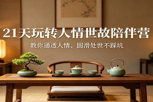 21天玩转人情世故陪伴营:教你通透人情、圆滑处世不踩坑