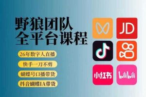 野狼团队2026新版全平台短视频带货教学，打开流量突破口，开始Ai带货（更新26年4月25日）
