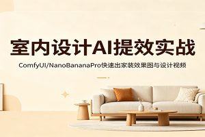 室内设计AI提效实战：ComfyUI/NanoBananaPro快速出家装效果图与设计视频