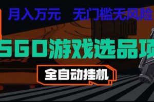 CSGO游戏自动扫货项目,全自动运行,月入1W,无风险,长期稳定可以做【揭秘】