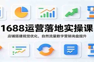 1688运营落地实操课:店铺搭建视觉优化,自然流量数字营销询盘提升